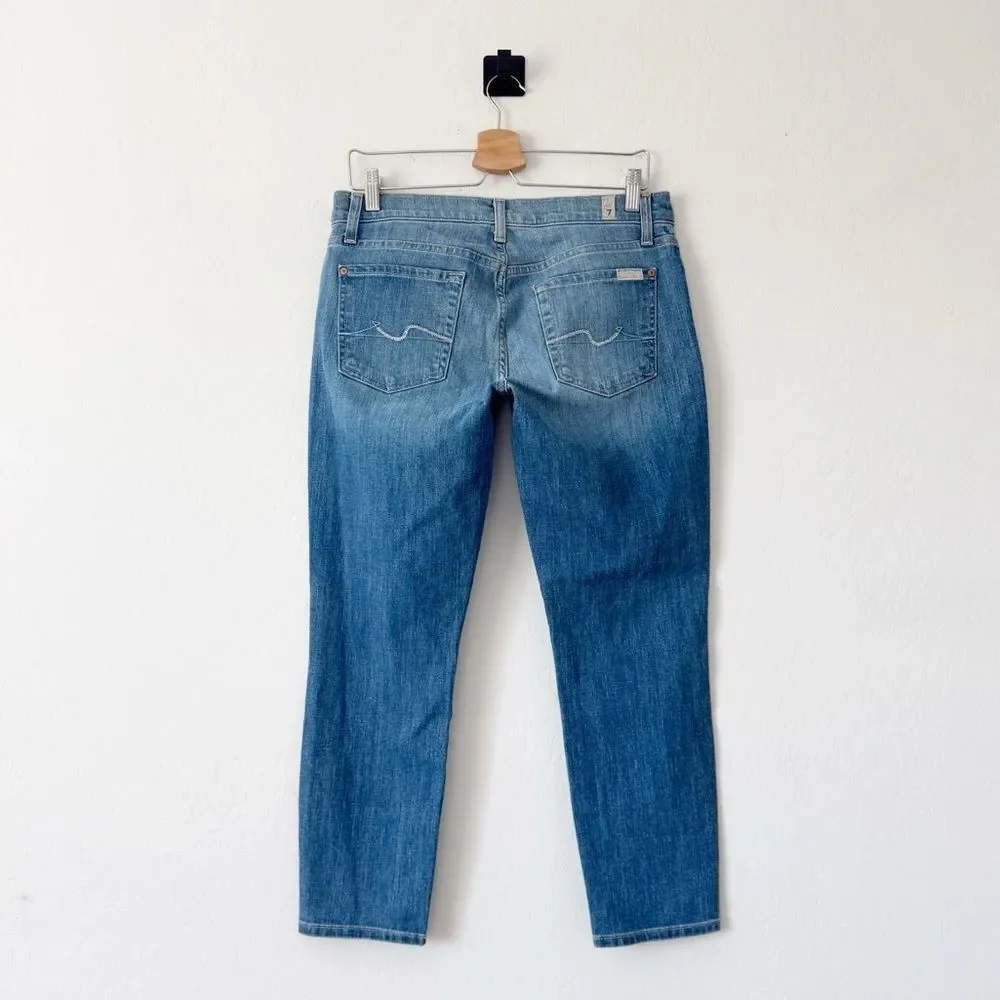 7 For All Mankind Low Rise Crop Roxanne Jeans Size 29 - Picture 4 of 8